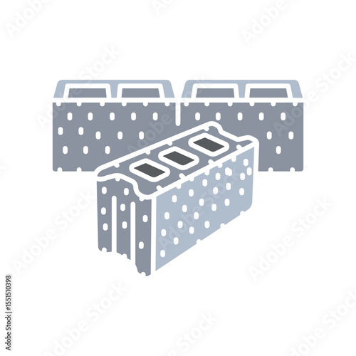 block color flat icon for digital and print projects. Construction Elements.