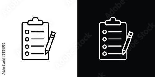 List icon vector, line outline icon