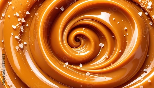 Swirling Caramel Sauce With Sea Salt