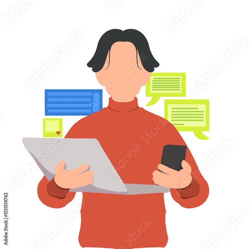 Young People Using Technology for Data Analytics and Chat