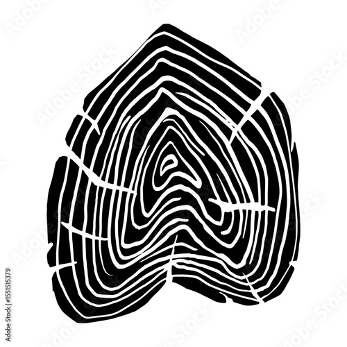Wood slice icon vector. Wood Rings illustration sign. Tree symbol. Sawmill logo.
