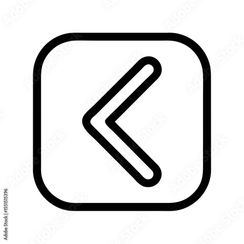 Chevron left outline icon