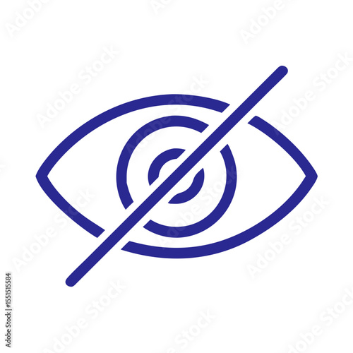 Eye off hidden outline icon