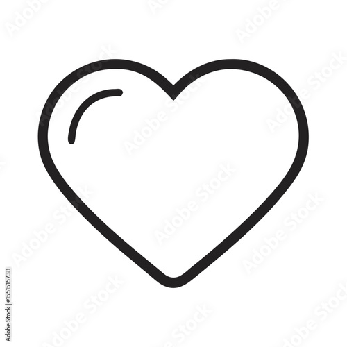 Heart love outline icon