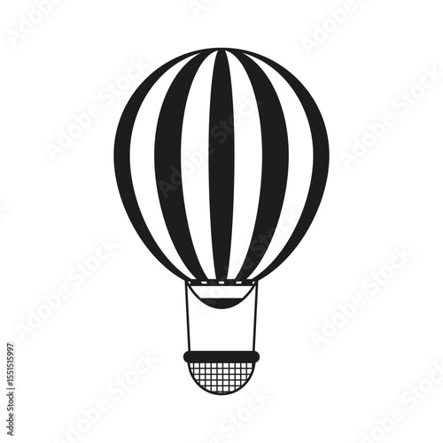 Air balloon vector icon. aerostat illustration sign. Ballon logo. Air balloon web icon.