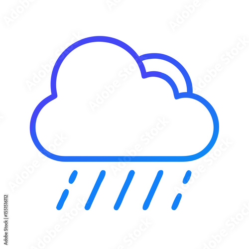 Rain cloud outline icon