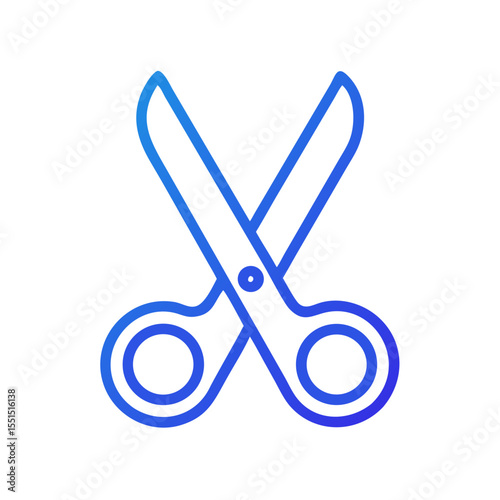 Scissors cut outline icon