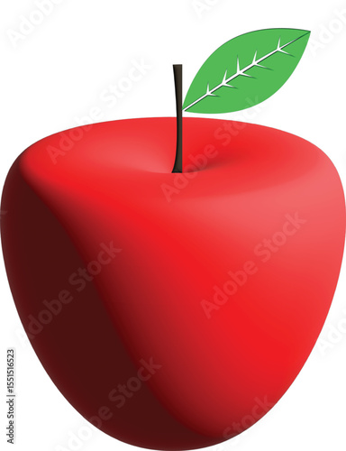 3d apple vector set EPS file