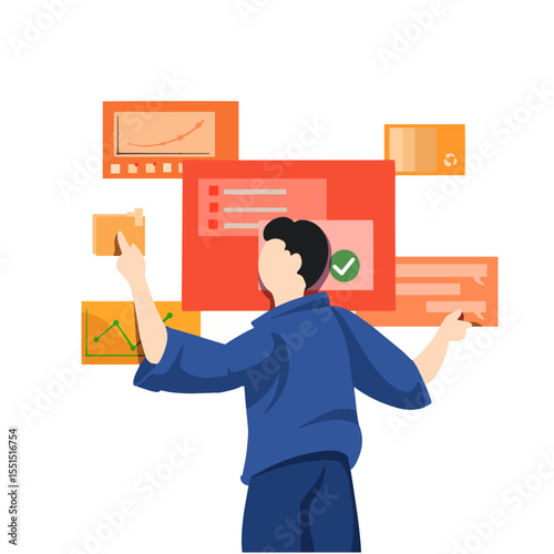 Modern Business Analysis and Communication Illustration