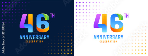 46th anniversary background, colorful for events, moments and business