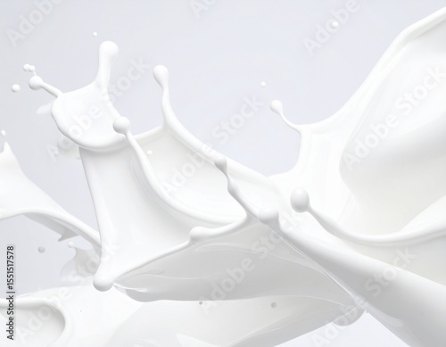 Irregular soft white ink splashes abstracted on a matte white backdrop, premium desig 