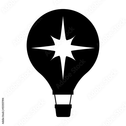 Air balloon vector icon. aerostat illustration sign. Ballon logo. Air balloon web icon.