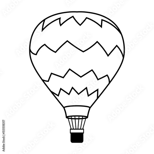 Air balloon vector icon. aerostat illustration sign. Ballon logo. Air balloon web icon.