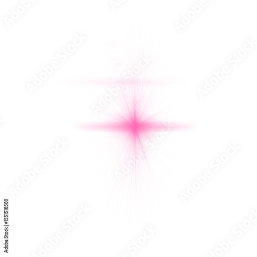 PNG & SVG Pink Radial Glow Light Effect – Soft Abstract Blur on White Background