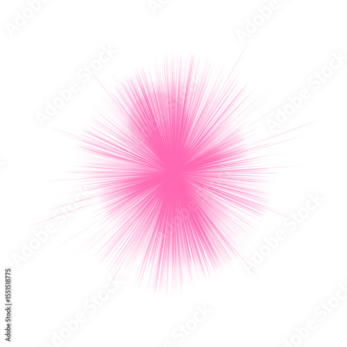 PNG & SVG Pink Radial Glow Light Effect – Soft Abstract Blur on White Background
