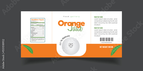 Bottle label design Juice label Template 