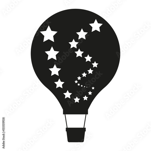 Air balloon vector icon. aerostat illustration sign. Ballon logo. Air balloon web icon.