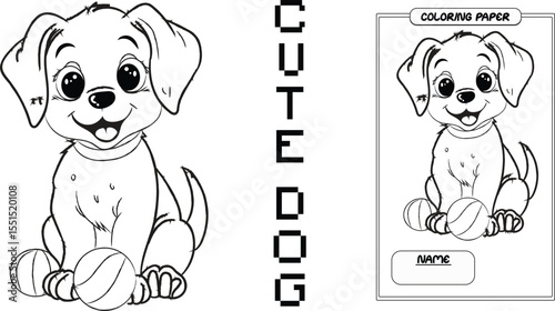 Happy Dogs: A Fun Coloring Book