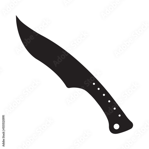 Knife icon vector. Hunting knife illustration sign. Military knife communication symbol. Cold weapon web icon set.