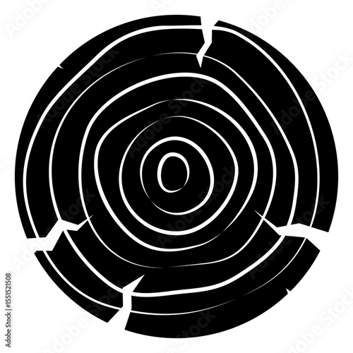 Wood Slice icon vector. Wood Rings illustration sign. Tree symbol. Sawmill logo.