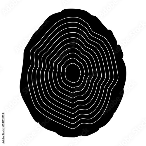Wood Slice icon vector. Wood Rings illustration sign. Tree symbol. Sawmill logo.