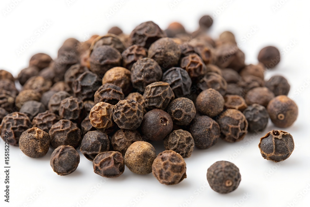 Fototapeta premium black pepper on white