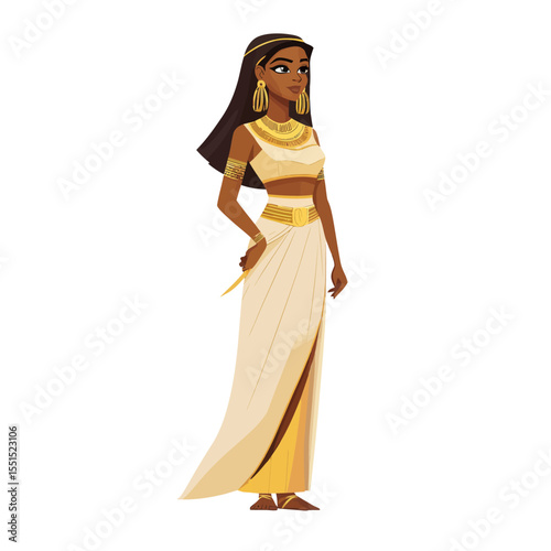 With golden bracelets adorning her stunning figure, the ancient Aztec woman exudes beauty