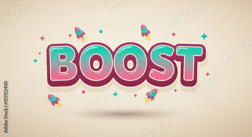 Boost Your Creativity Colorful 3D Text Effect Design