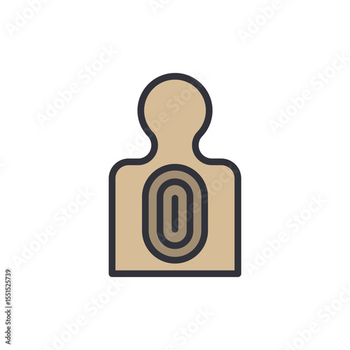 Stylized Humanoid Target For Sport Shooting And Training Purposes
