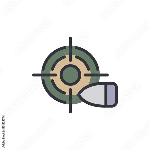 Realistic Representation Of Bullet Impacting The Middle Of Target