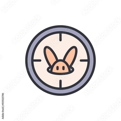 Bunny In Clock Time For Easter Celebrations And Spring Symbolism