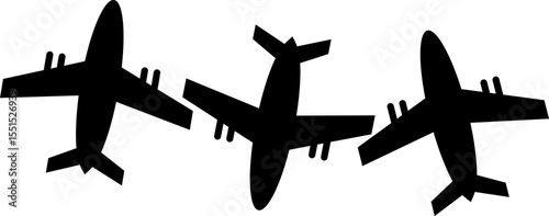 Airplane icon set vector