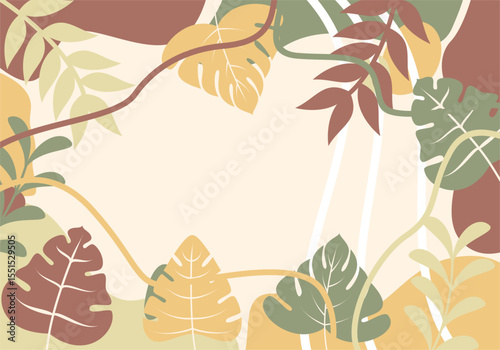 Colorful poster background.branches,art print for beauty