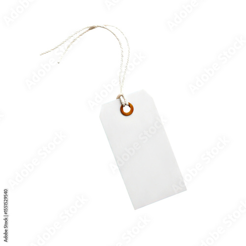 Blank Price Tag PNG Empty Label Isolated on White Background