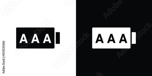 AAA battery icon. Design for website and mobile apps.