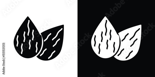 Almond icon vector, Symbol, logo illustrations