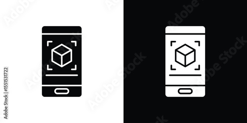 Ar apps icon. Design for website and mobile apps.