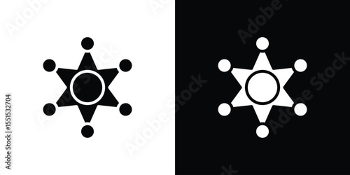 Badge Sheriff icon. Design for website and mobile apps.