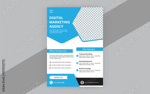creative marketing agency flyer design template 