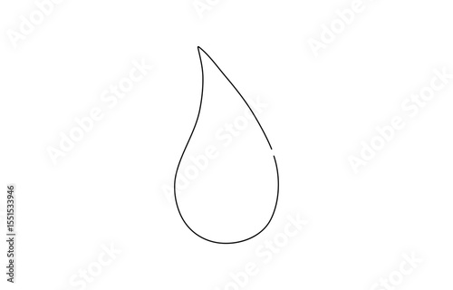 Continuous line drawing of drop. Water drop line icon. One line drawing background,  One line drawing background. Vector illustration. Water drop Continuous line icon, Continuous one line drawing .