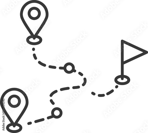 Travel Route Map: Destination Points & Journey Planning