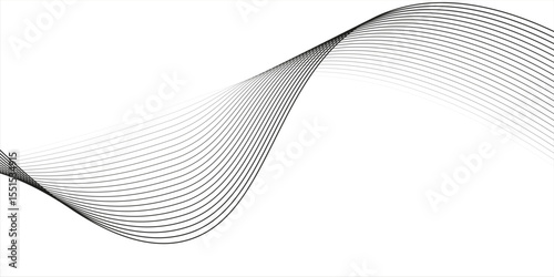 Abstract blue wave vector banner template