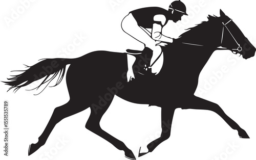 "Horse Racing Silhouette Bundle"
