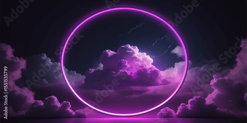 Abstract blue planet Earth in space with clouds