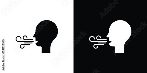 Breath icon. Design for website and mobile apps.