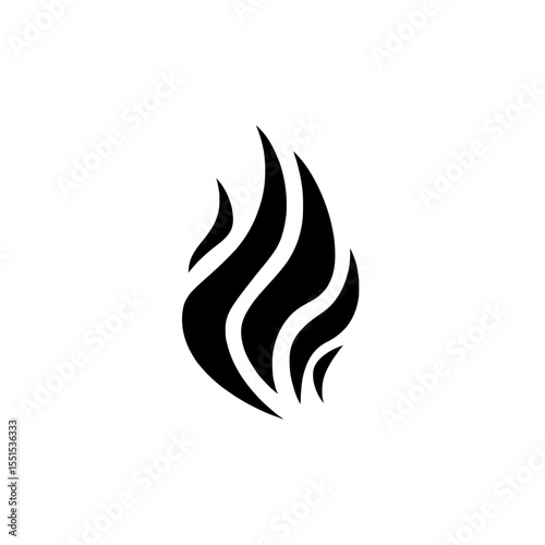 A modern Fire Flame Logo design features a Bonfire Silhouette that serves as its Logotype icon