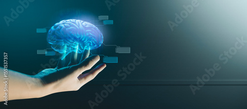hand of businessman interactive touching a holographic of transaction financial network data system, concept of technology artificial intelligence with human user application