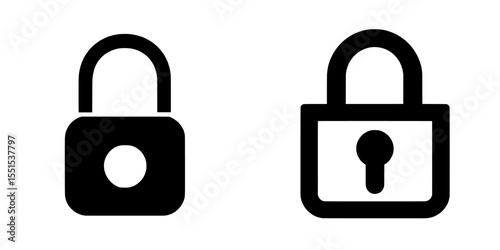 The illustration of an open padlock icon in black on a white background signifies the idea of safety and security in the digital world
