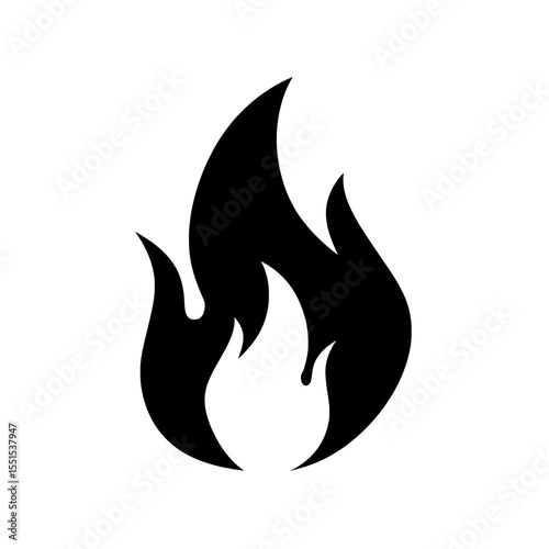 A fire sign is depicted with a flame icon in a modern illustration set against a white background