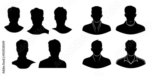 The image features a modern sad man in silhouette form on a white background